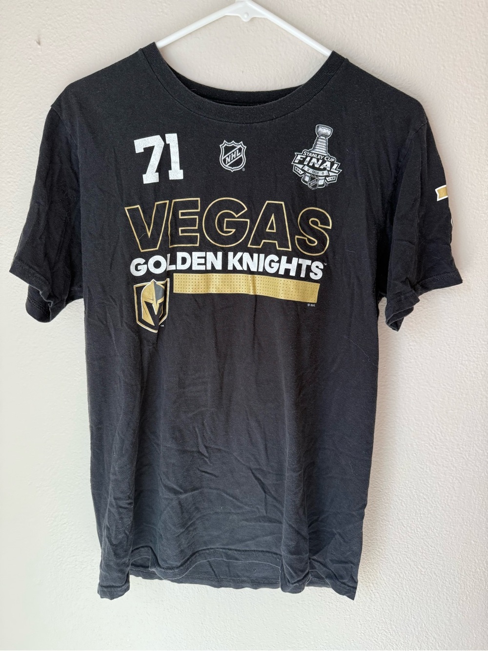 adidas Black & Gold Vegas Golden Knights Graphic Tee